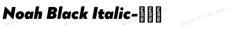 Noah Black Italic字体转换